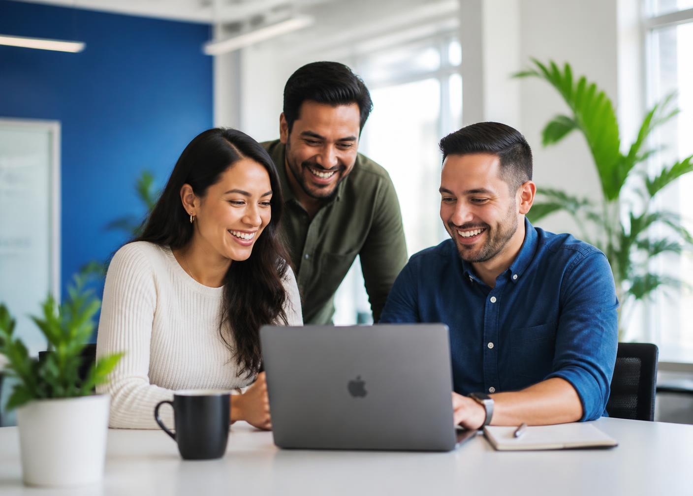 Latin American remote team collaborating with a global company